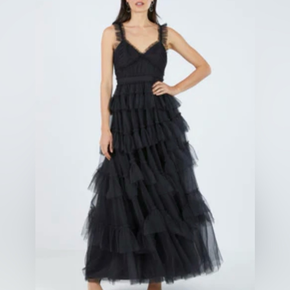 BCBG Lucie Tulle Evening Gown
